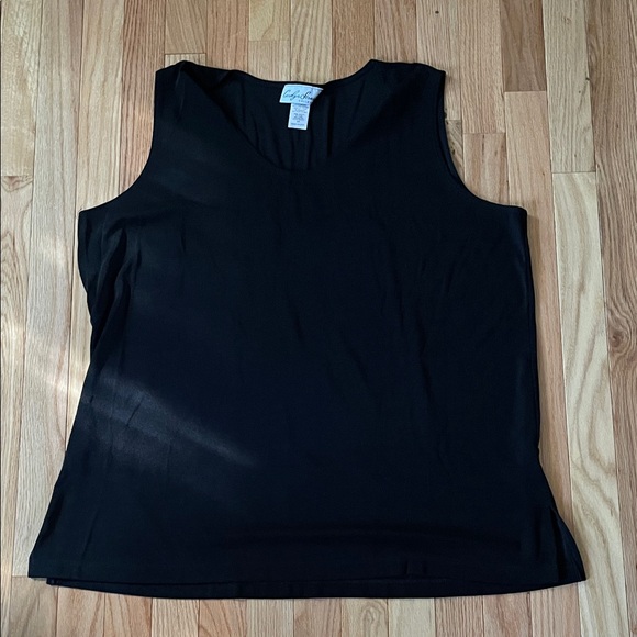 Carolyn Strauss Tops - Carolyn Strauss Collection Top Womens 2X Black Sleeveless Blouse Minimalist